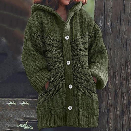 Vintage Tribal Jacquard Cozy Cardigan Sweater elevenforest