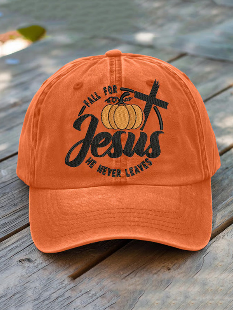 Unisex Fall For Jesus Print Baseball Cap artswardrobe