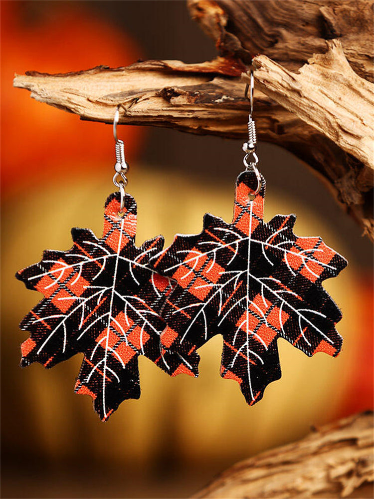 Fallen Leaves Inspired Leather Earrings artswardrobe