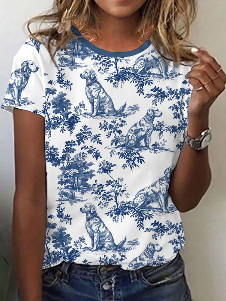 Women's Dachshund Dog Print Casual T-shirt artswardrobe