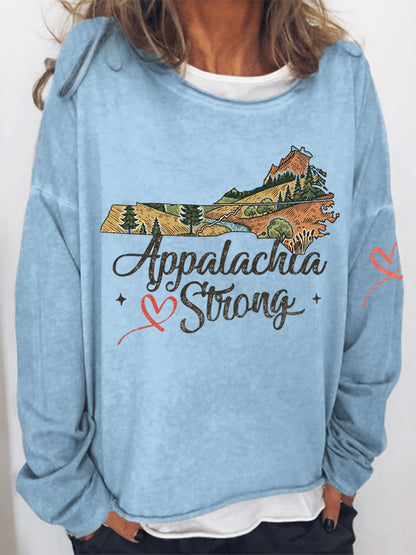 Comstylish Appalachian Strong Printed Sweatshirt
