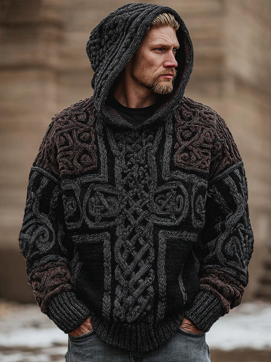 Halloween Viking Style Celtic Mythology Men's Hooded Sweater artswardrobe
