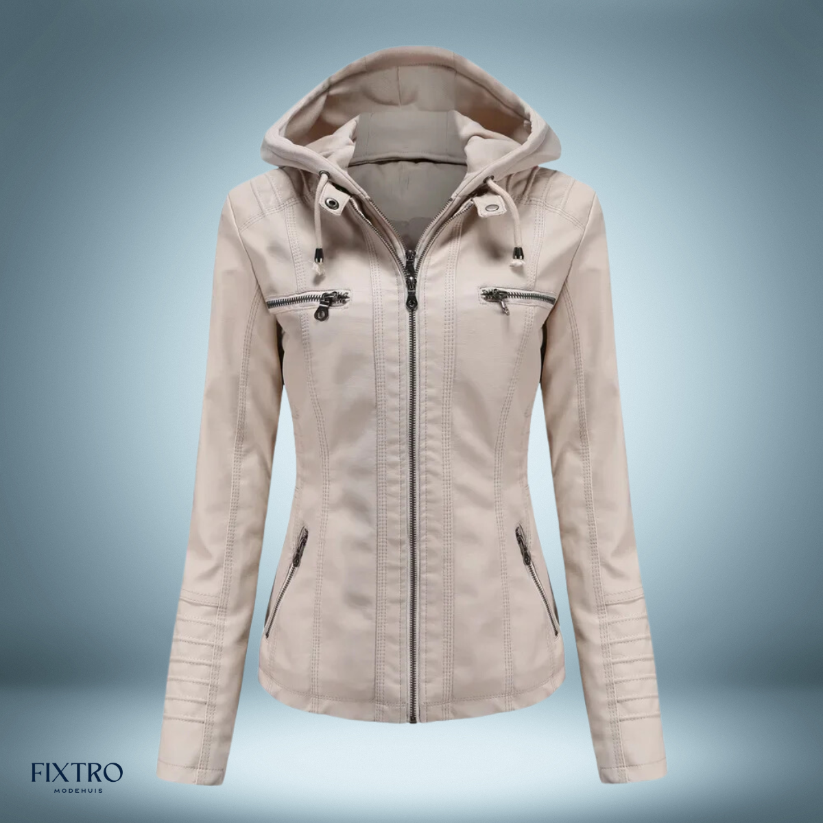 LP | Giacca di pelle con cappuccio