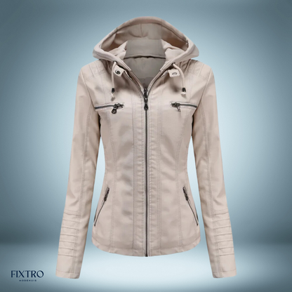 LP | Giacca di pelle con cappuccio