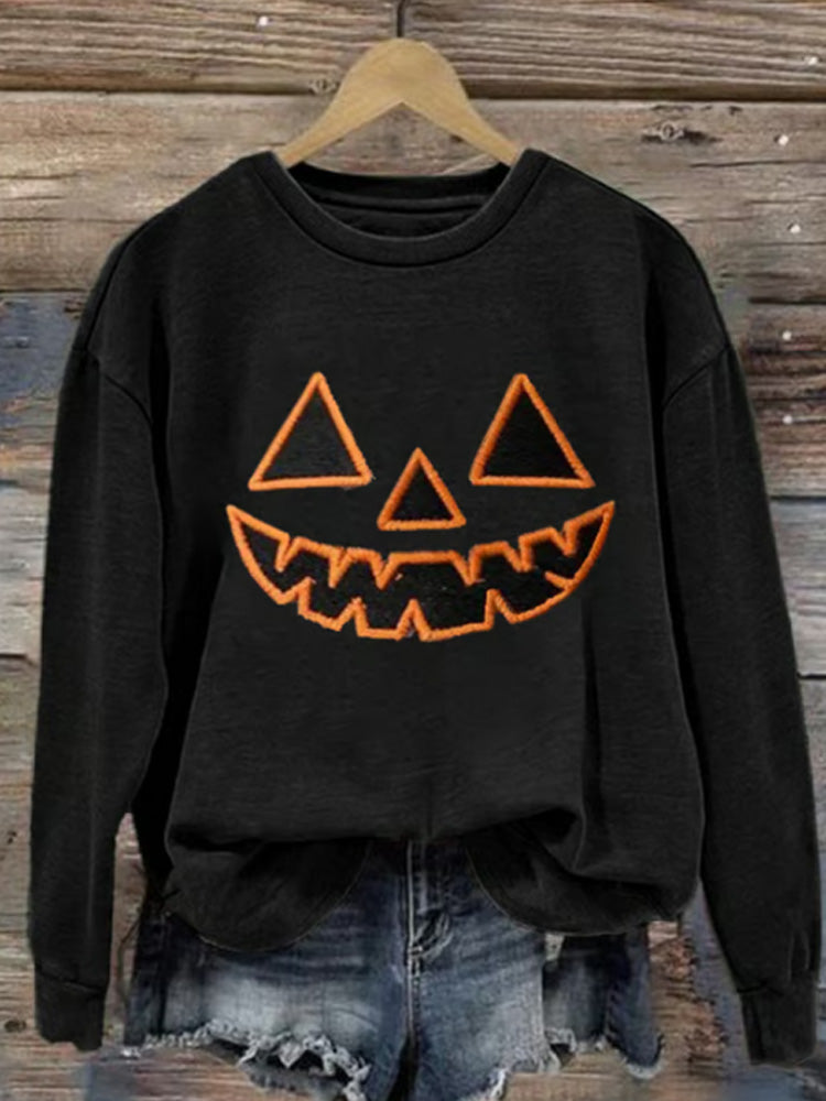 Women's Autumn Style Print Crew Neck Sweatshirt artswardrobe