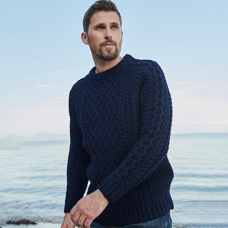Men's Vintage Traditional Aran Sweater artswardrobe