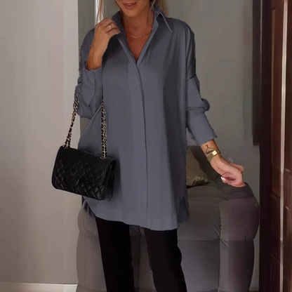 Comstylish Women's Loose Simple Long Sleeve Shirts