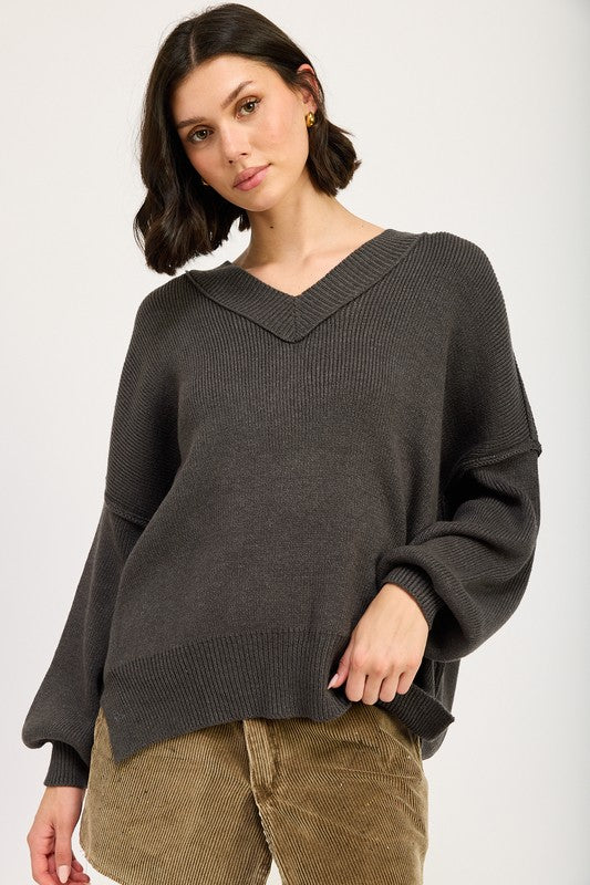 Brigitte® | OVERSIZED V-NECK SWEATER