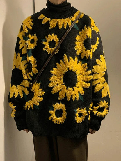 Helena® | Oversized sunflower print sweater
