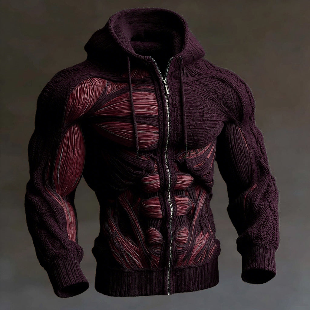 Anatomical Art Men's Casual Warm Zip-up Sweater artswardrobe