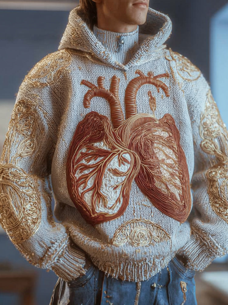 Men's Halloween Human Anatomy Art Dreamy Technology Hooded Sweater artswardrobe
