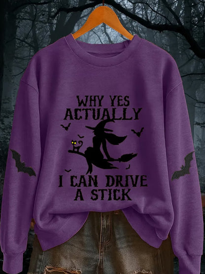 Women's Why Yes Actually I Can Drive A Stick Sweatshirt artswardrobe