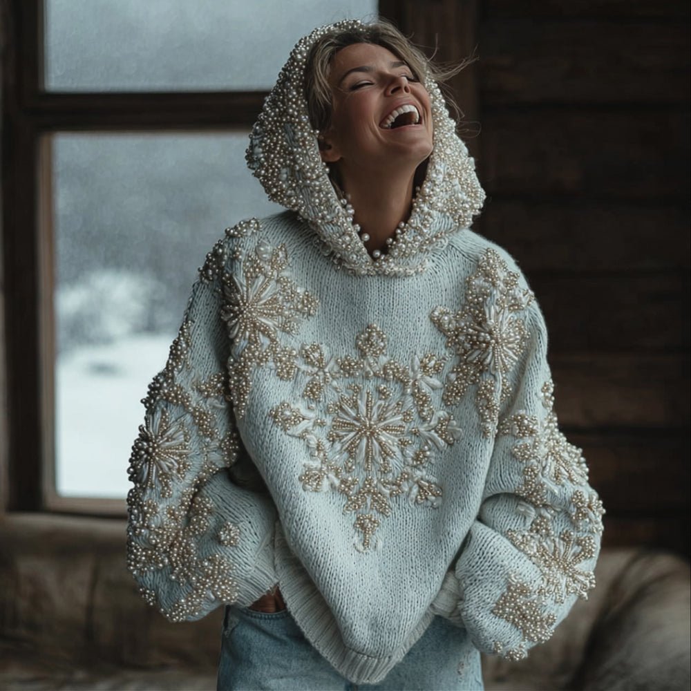 Women's Halloween Snowflake Warm Sweater artswardrobe