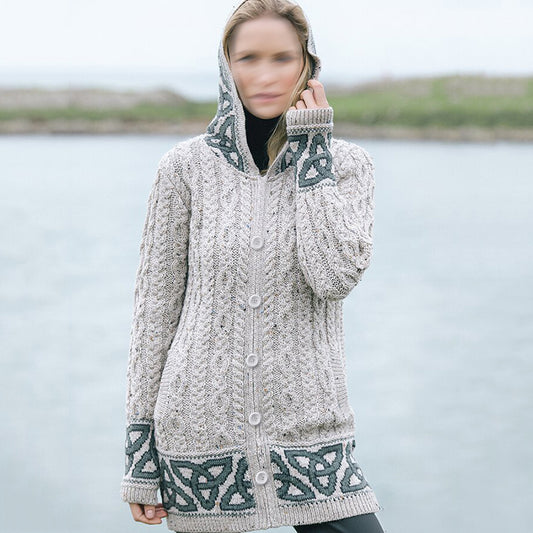 Vintage Celtic Jacquard Knit Cardigan Sweater elevenforest