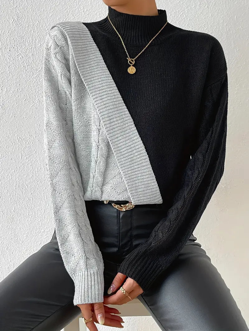 Aurora® | Knitted sweater with contrast