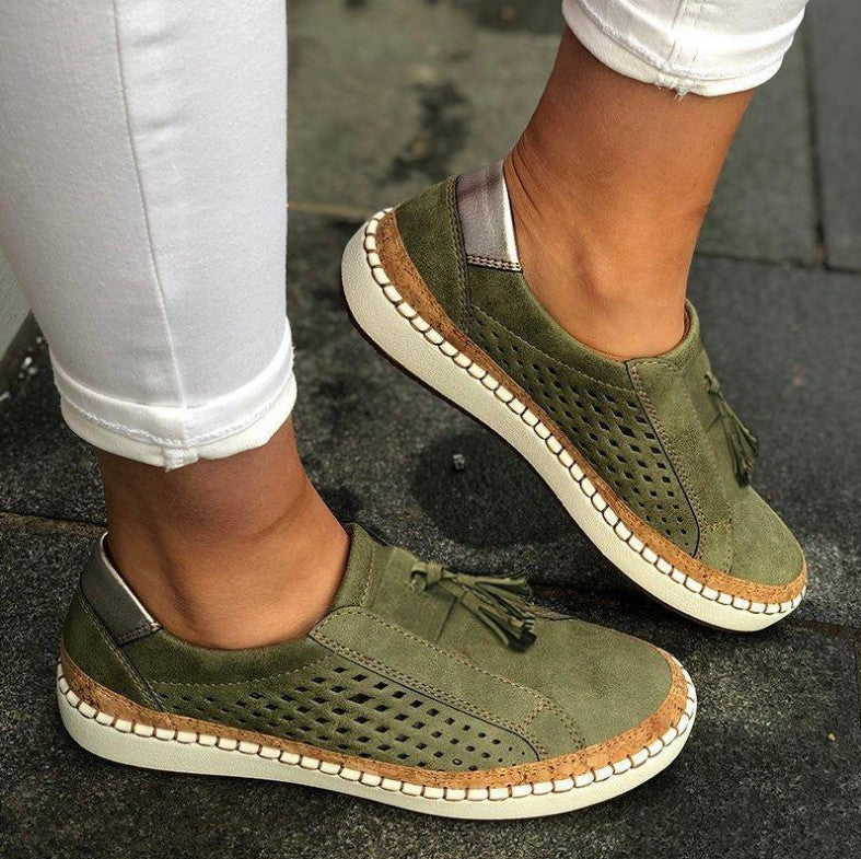 ER | Sneakers slip-on con dettaglio in nappa