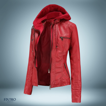 LP | Giacca di pelle con cappuccio