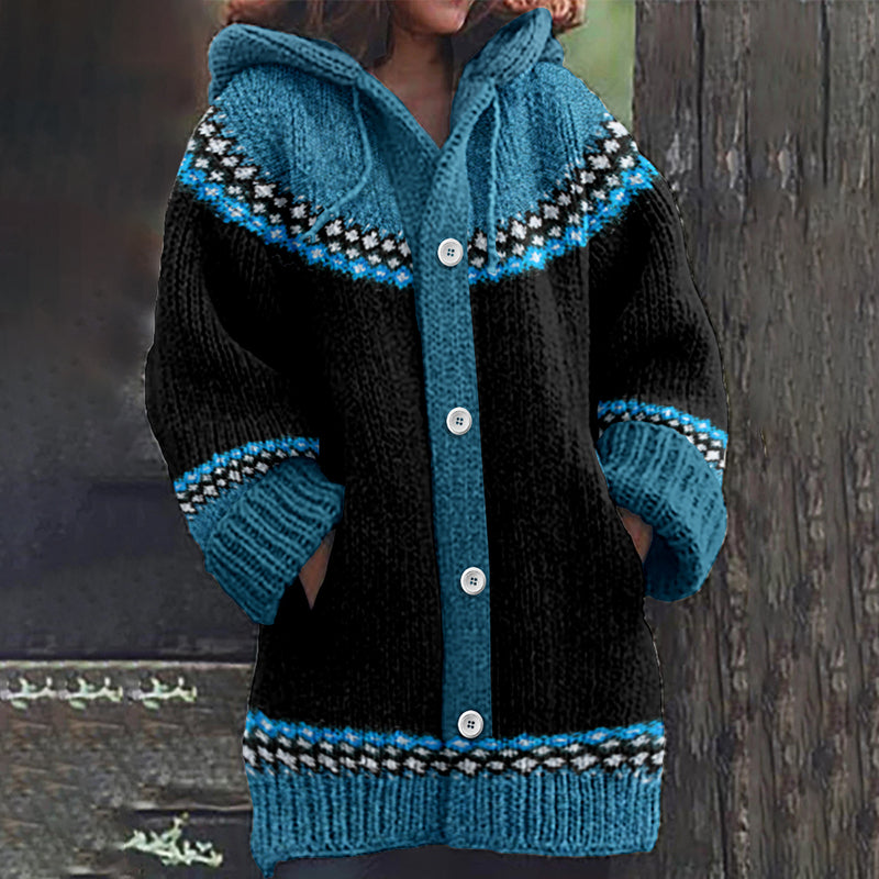 Vintage Icelandic Geometric Knitted Warm Sweater Cardigan elevenforest