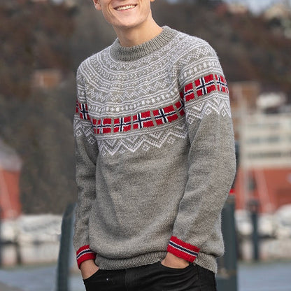 Retro Heia Norge Jacquard Iceland Sweater elevenforest
