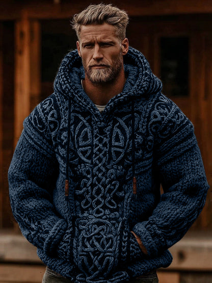 Men's Viking Celtic Knot Cozy Casual Hooded Sweater artswardrobe