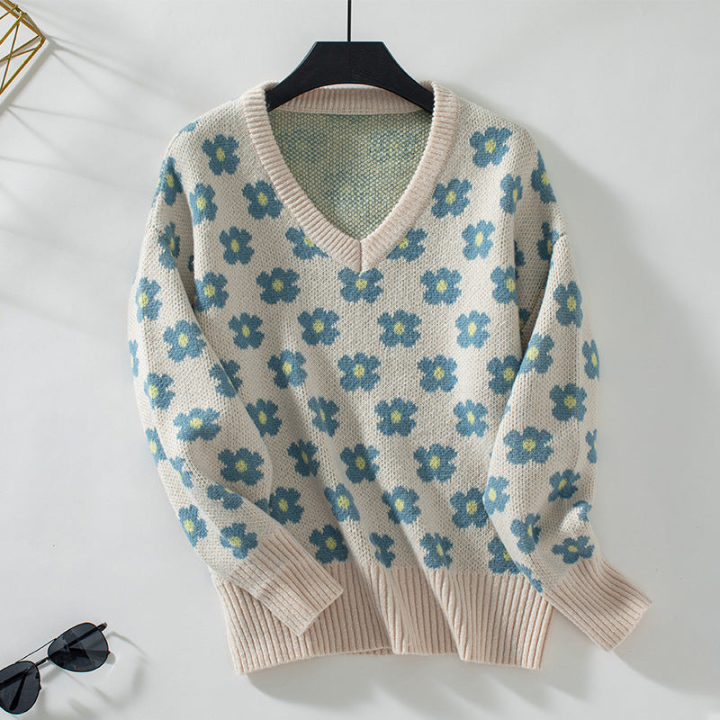 Esperanza® | Knitted sweater with a floral pattern