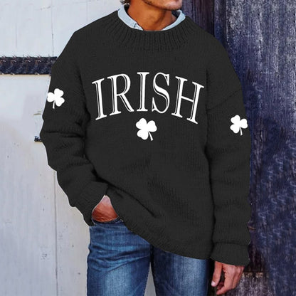 Men's St. Patrick's Day Irish Printed Knit Sweater elevenforest