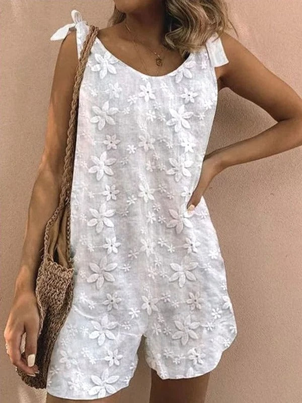 Women's Lace Strap Casual Jumpsuit