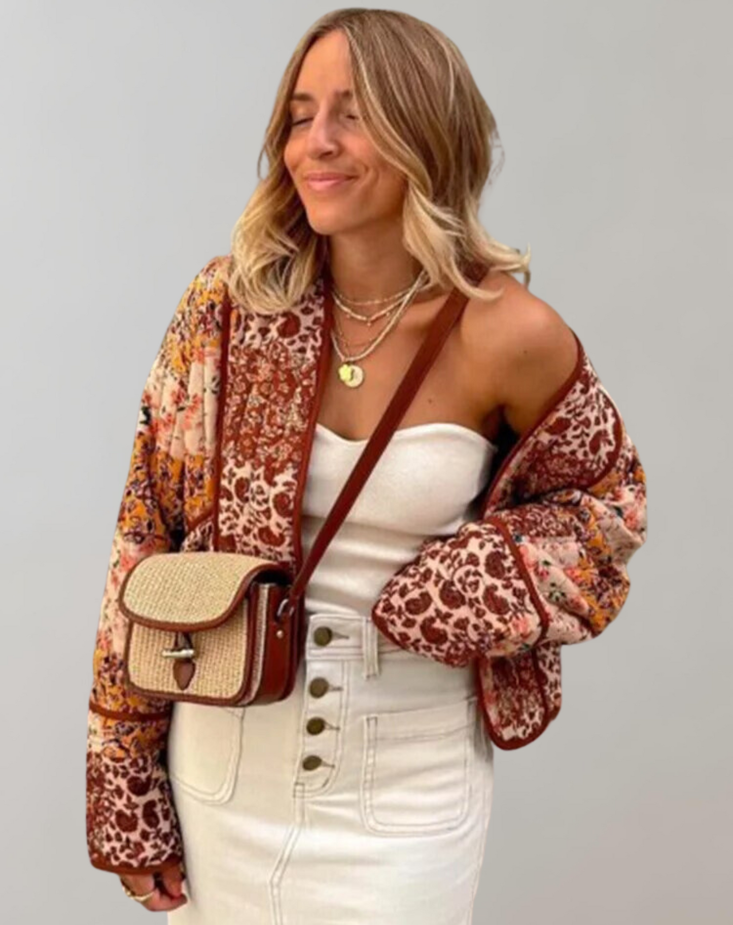 LP | Giacca morbida casual stampata