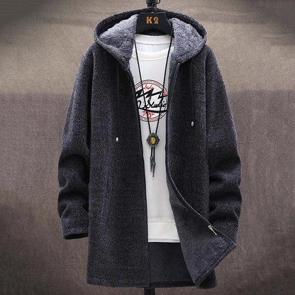 Men'S Plush Thick Knitted Sweater Coat Cardigan elevenforest