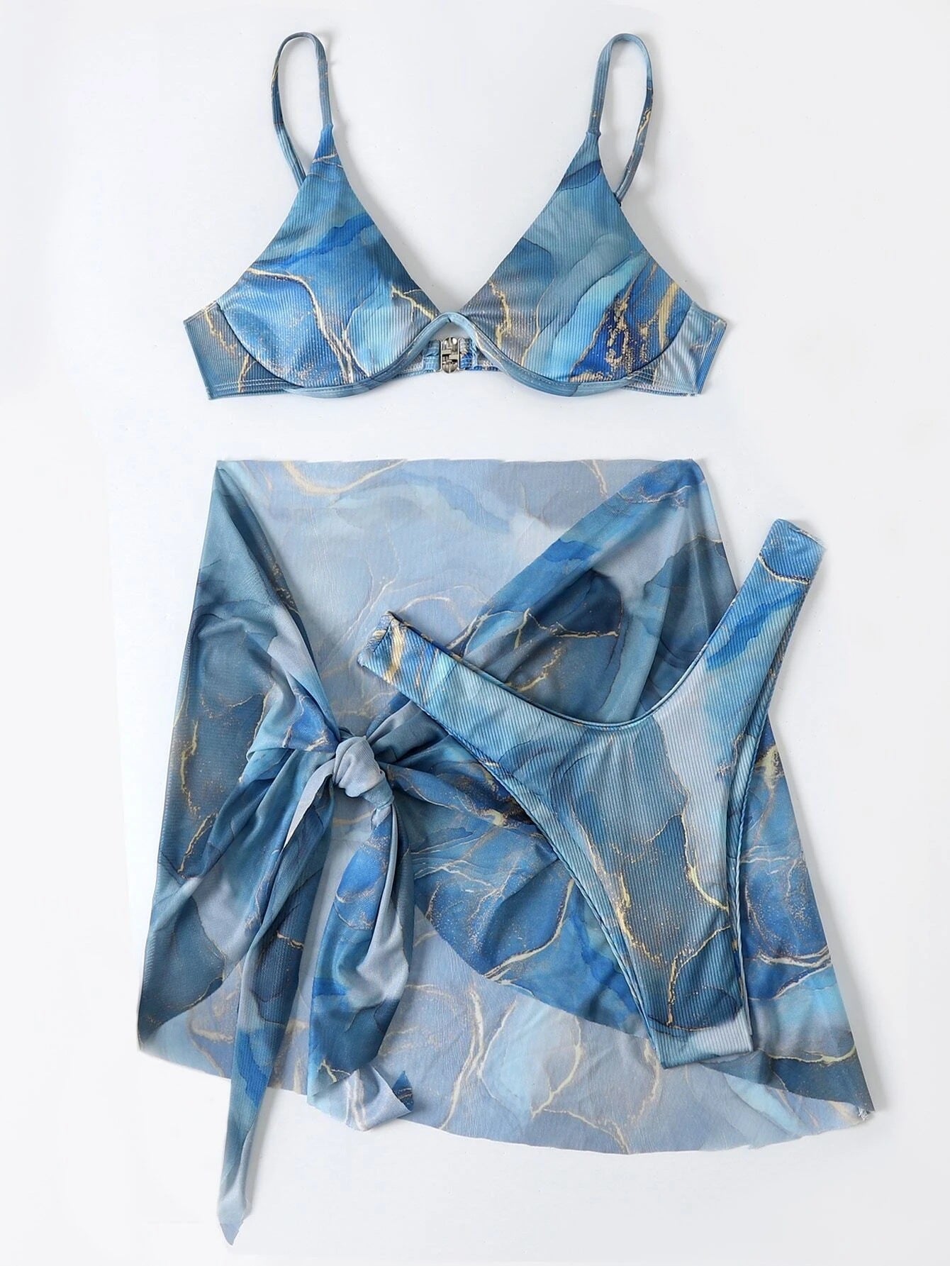 Braye® | Marble Print One-piece Bikini