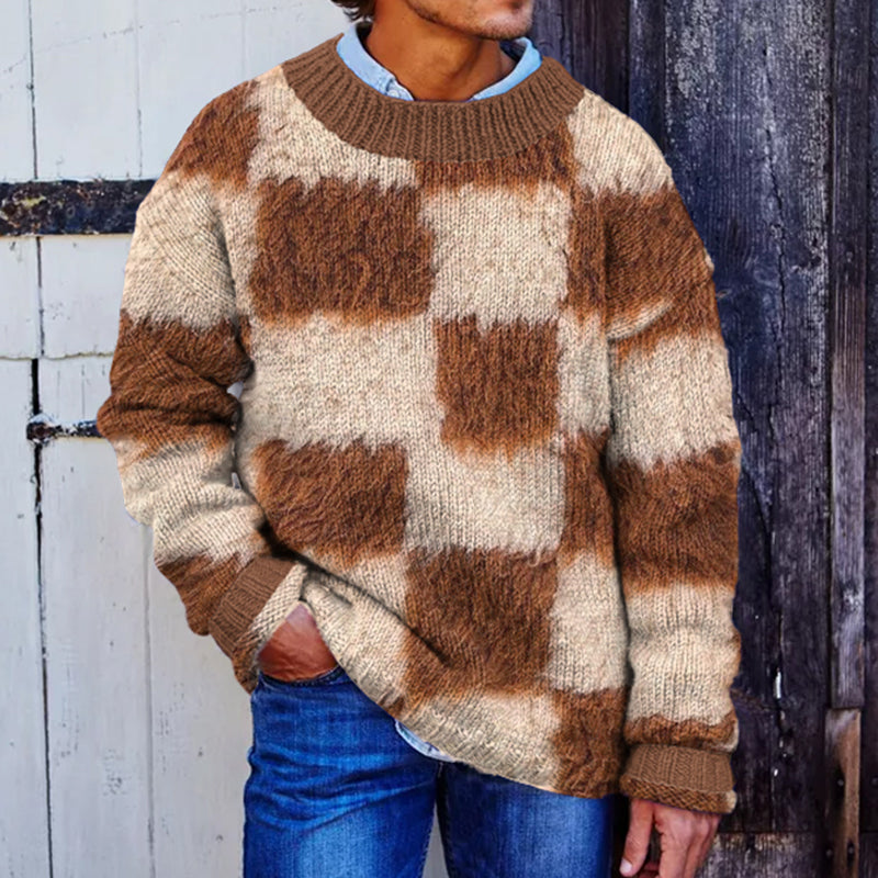 Vintage Block Jacquard Knit Sweater elevenforest