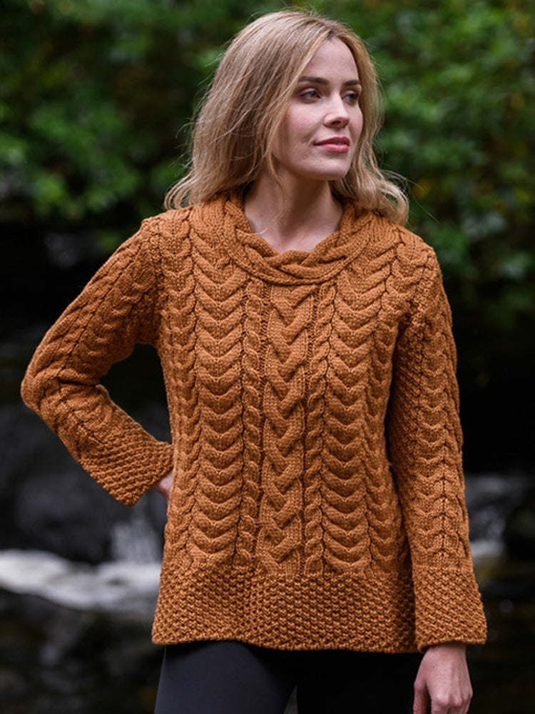 Women's Vintage Traditional Aran Sweater artswardrobe