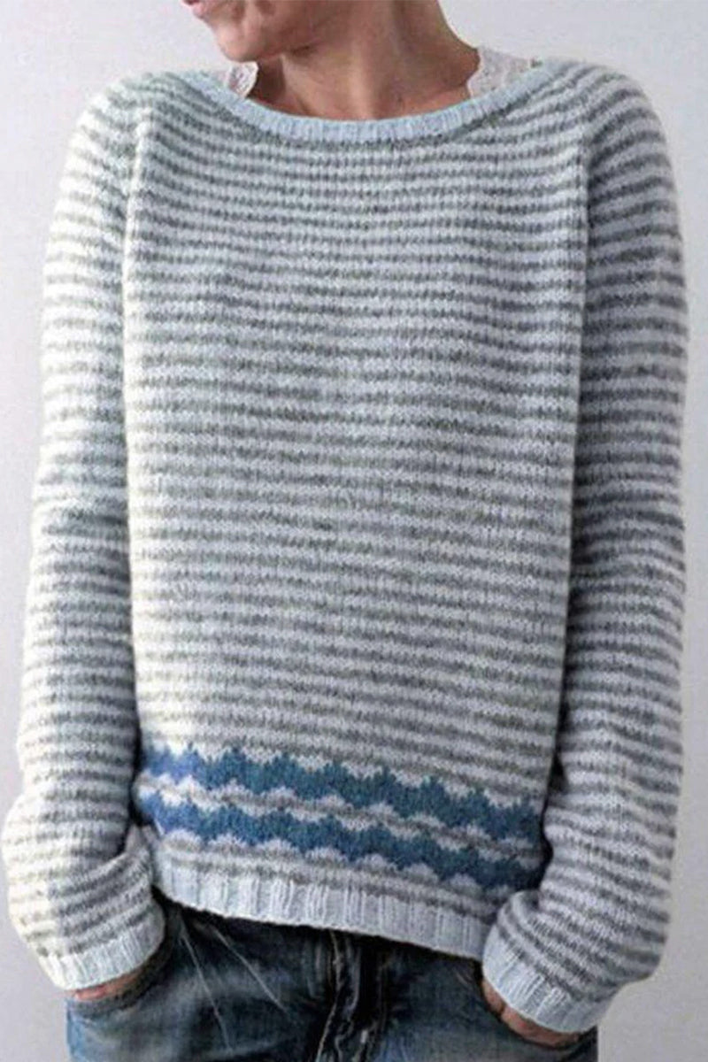 Maglione in cotone con motivi vintage