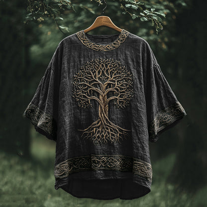 Men's Viking Celtic Mythical Life Stand-up Collar T-shirt artswardrobe