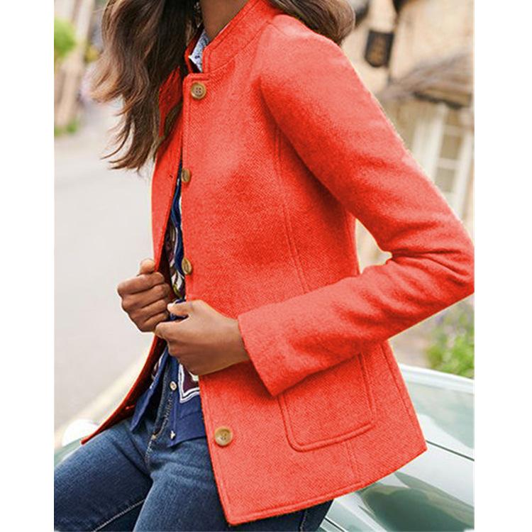 Casual Solid Pockets Jacket