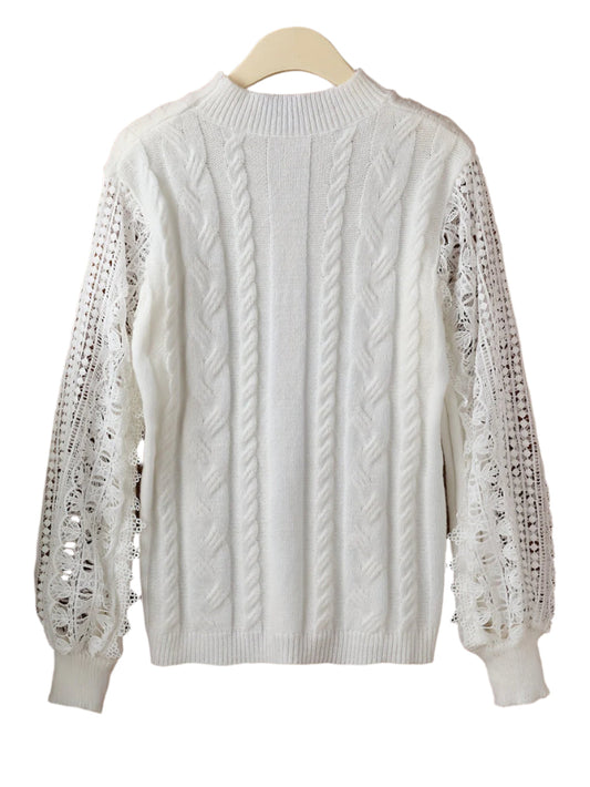 Valentina® | Luxurious lace cable knit sweater