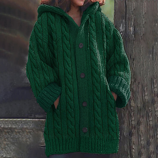 Women's Classic Twist Button Sweater Cardigan artswardrobe