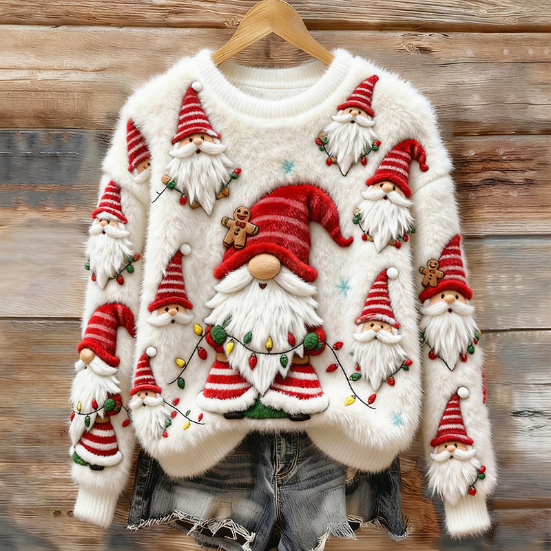Women's Christmas Santa Claus Plush Sweater