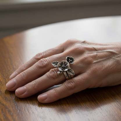 Argento Anello vintage fatto a mano