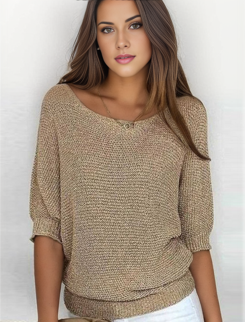 Hilda® | Elegant women's sweater with a wide crew neck