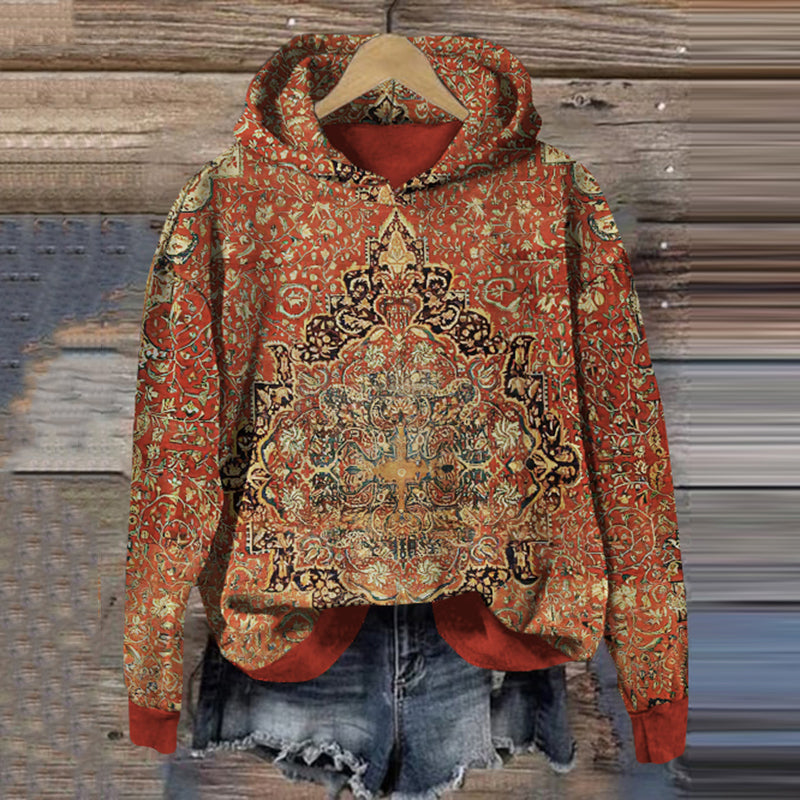 Comstylish Vintage Tribal Geometric Hoodie