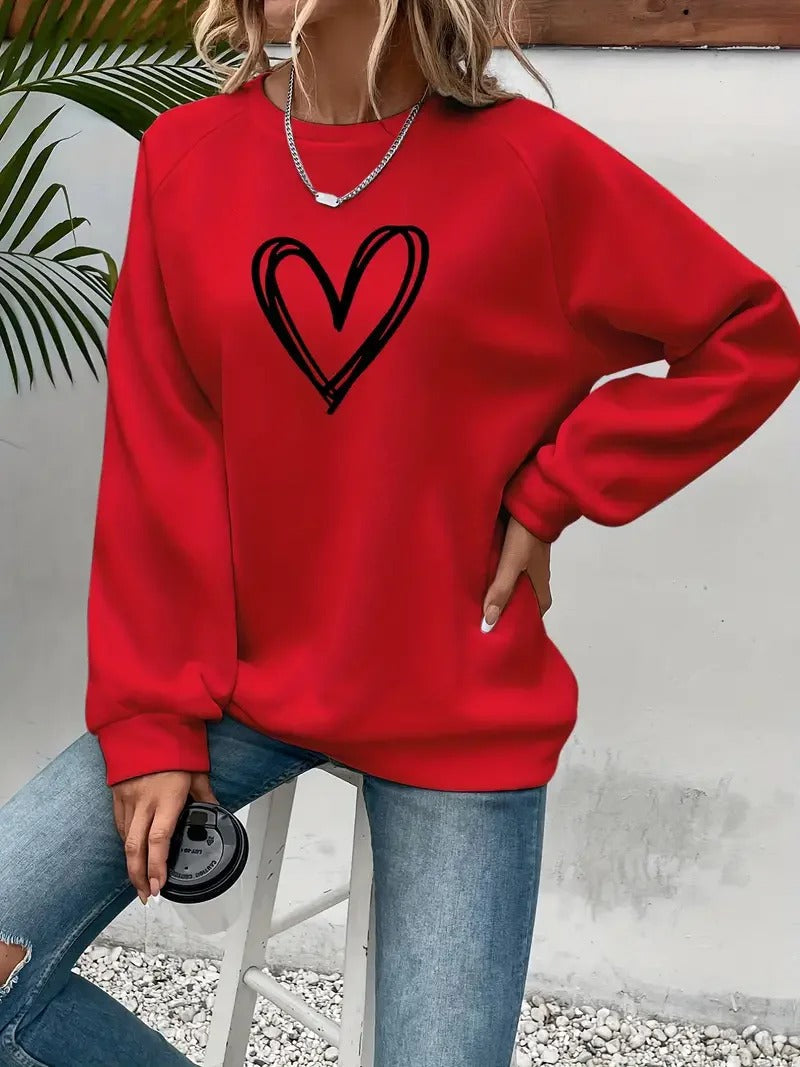 Stefanie® | Oversized heart sweater for women