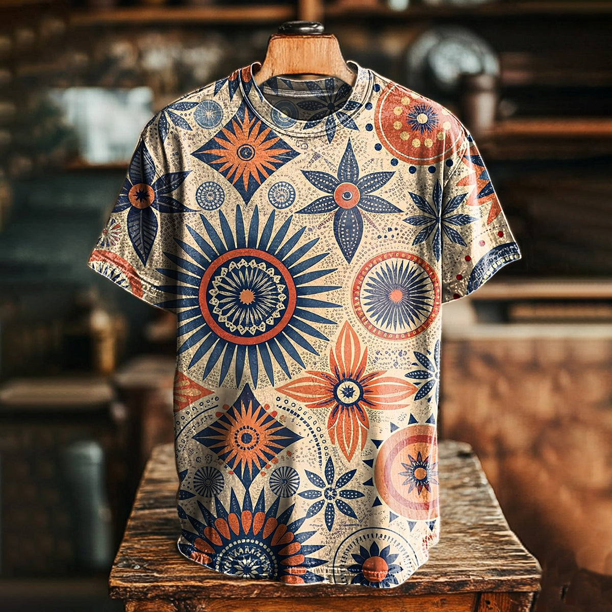 Ethnic Floral Print T-Shirt