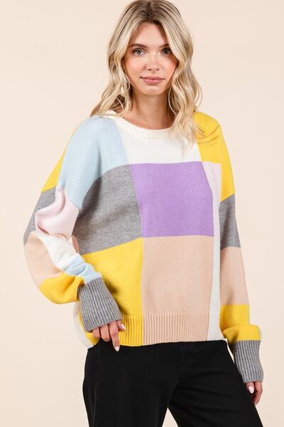 Mora® | Color block crew neck sweater