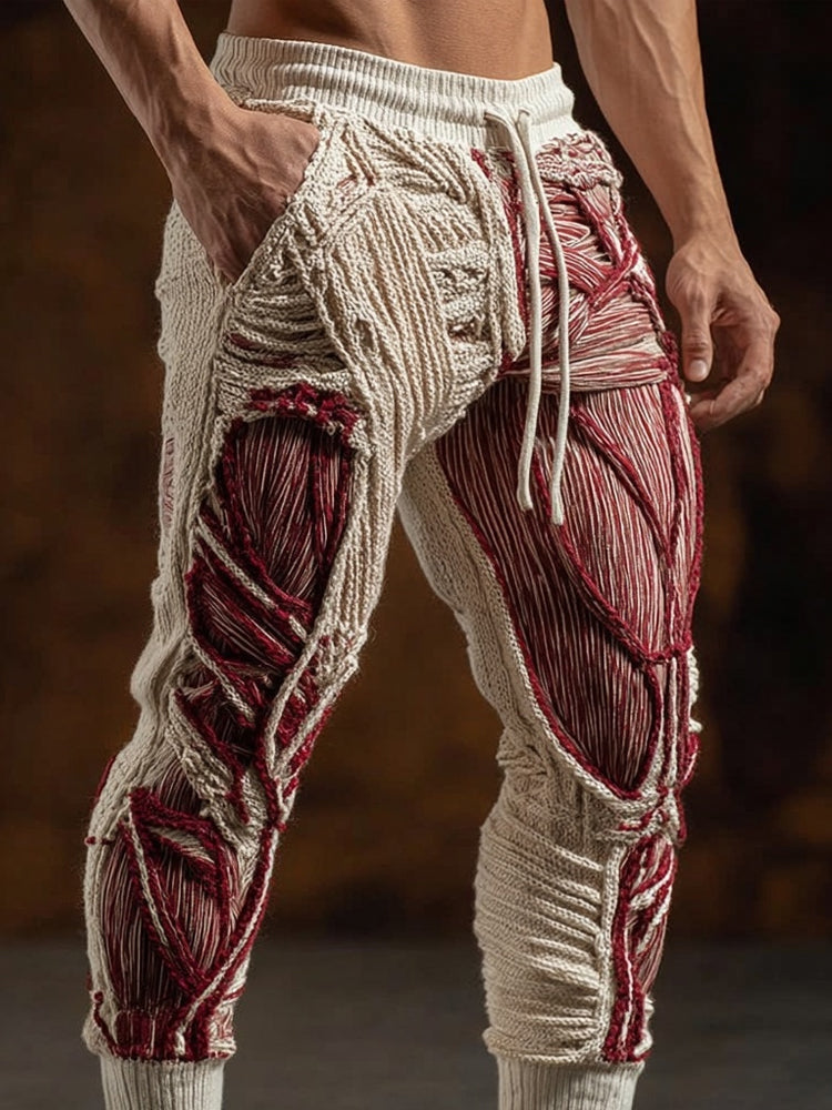 Men's Muscle Texture Anatomy Art Comfy Knit Sweatpants artswardrobe