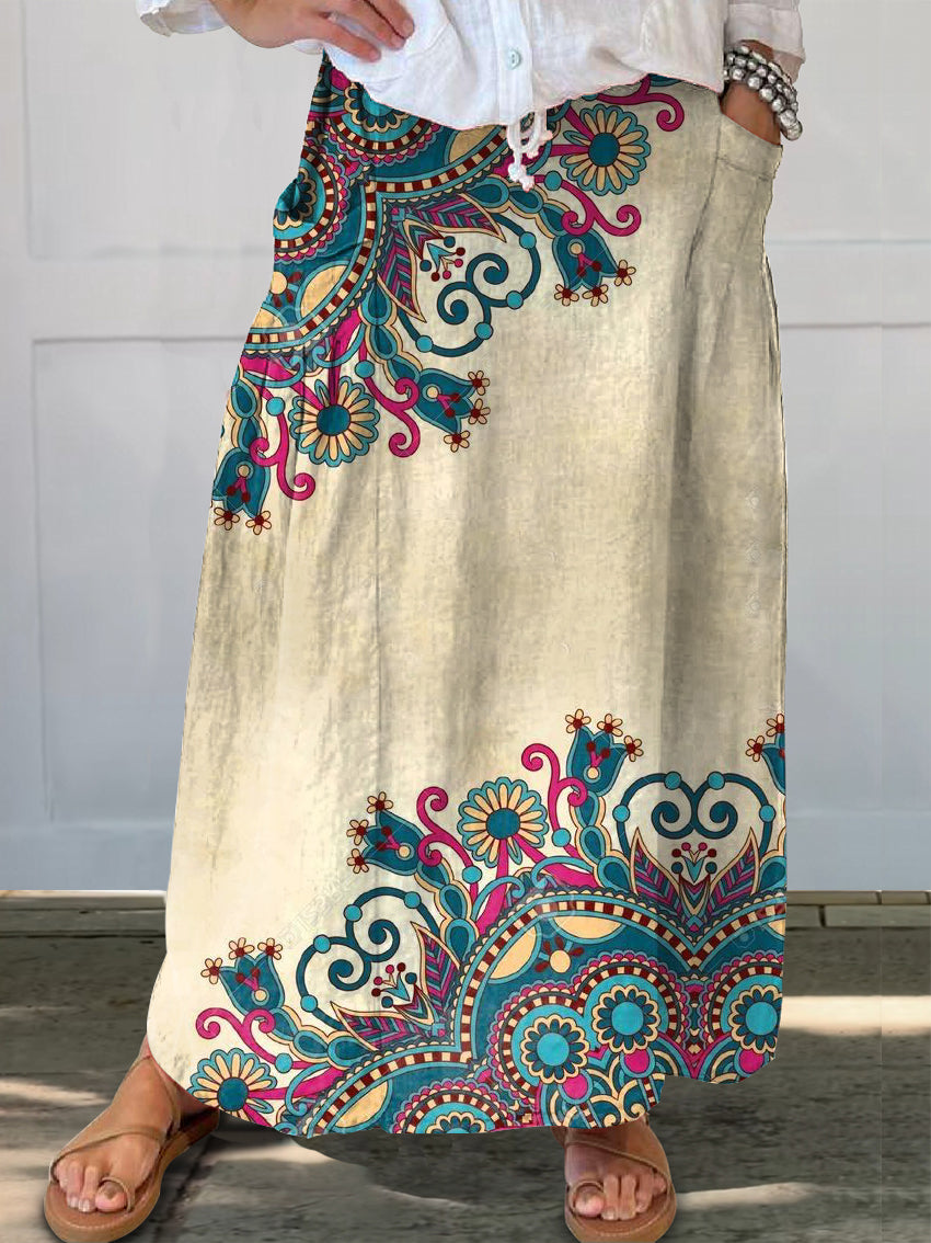 Women's Art Painting Hippie Print Skirt