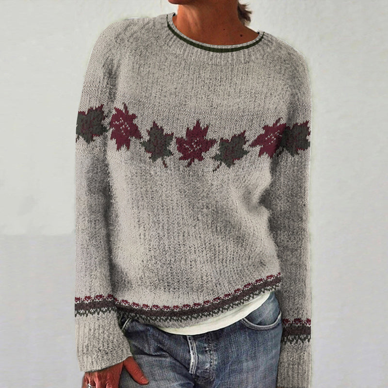 Canadian Maple Leaf Cozy Knit Sweater elevenforest