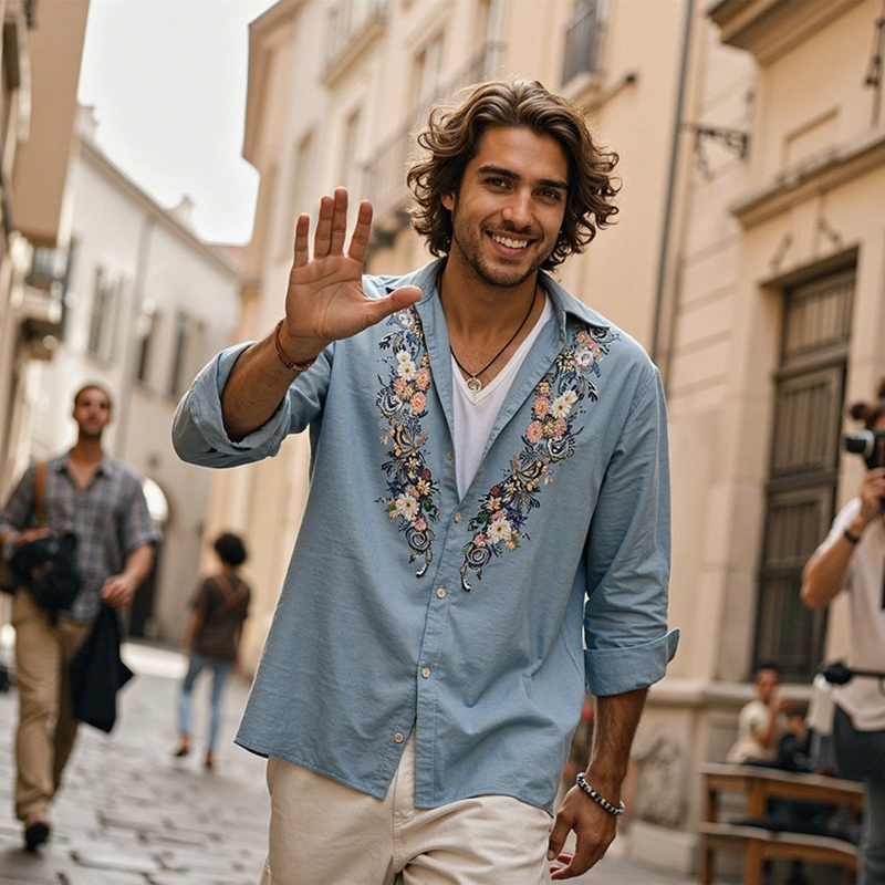 Camicia in stile vintage senza tempo
