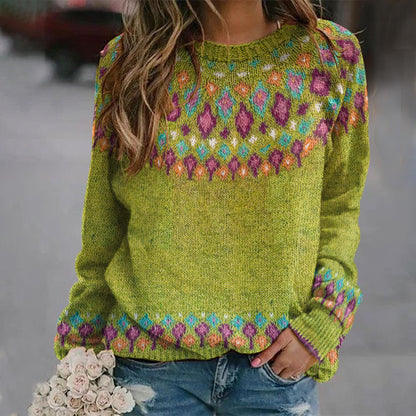 Fairman Island Geometric Contrast Sweater elevenforest