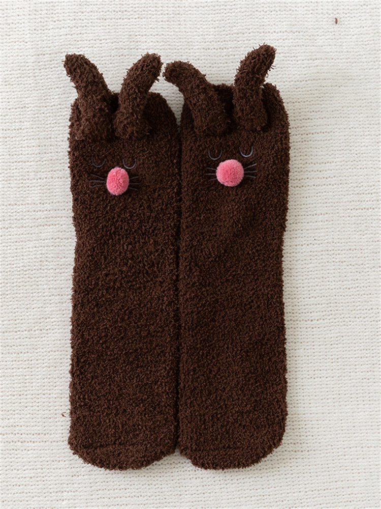 Lovely Bunny Inspired Cozy Fleece Socks artswardrobe